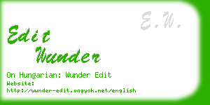 edit wunder business card